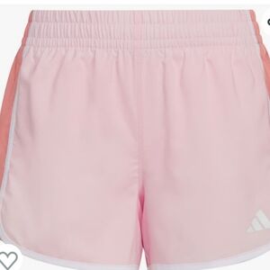 Adidas Girls' Elastic Waistband Color Block Woven Pacer Shorts